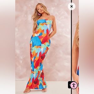Plisse Maxi Dress